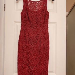 White House Black Market | Dresses | Whbm Red Lace Dress | Poshmark